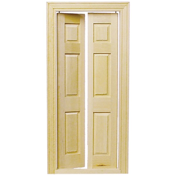 HW6031 Split Six Panel Interior Door for Dollhouse Miniature
