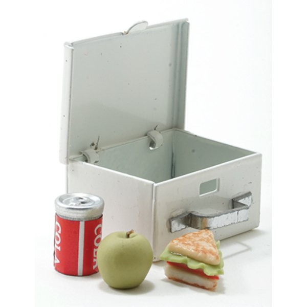 IM65101 Lunch Box with Sandwich, Apple & Drink for Dollhouse Miniature - 4 Piece