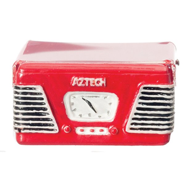 AZT8531 1950s Turntable for Dollhouse Miniature - Red