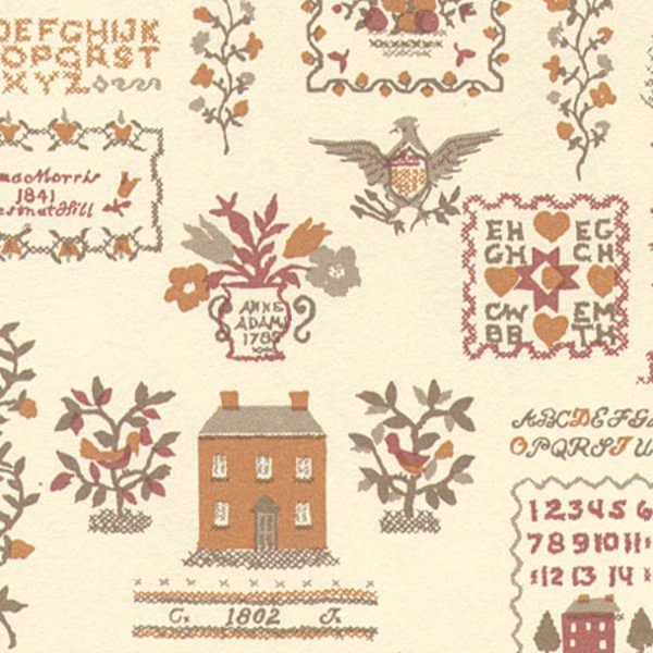 MG49D62 Wallpaper Sampler for Dollhouse Miniature - Rust - 3 Piece
