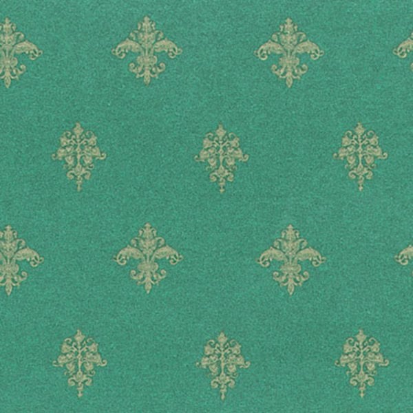 MG111D23 Majestic Wallpaper for Dollhouse Miniature - Emerald - 3 Piece