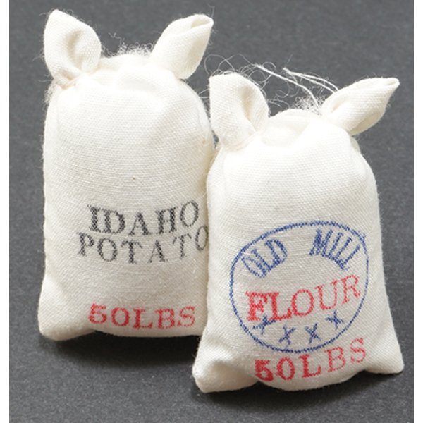IM65150 Food Sacks for Dollhouse Miniature - Pack of 2