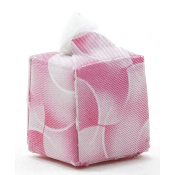 IM65152 Box of Tissues for Dollhouse Miniature - Pink