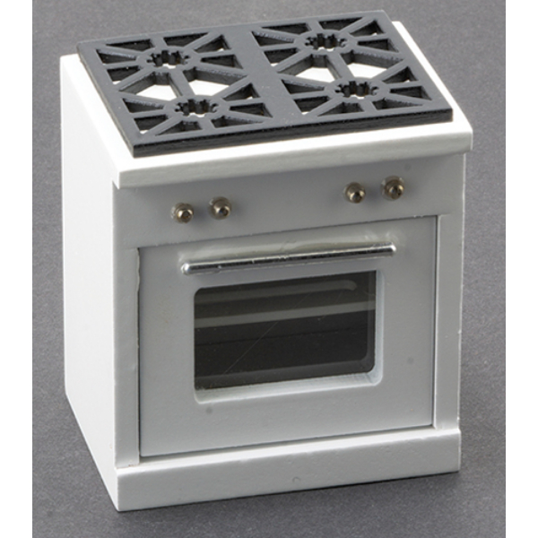 CLA08513 Design Modern Stove for Dollhouse Miniature - White