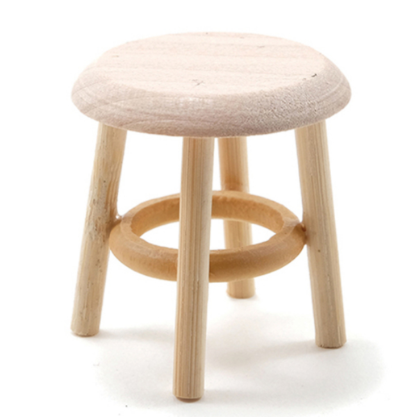 CLA08705 1.5 in. Unfinished Stool for Dollhouse Miniature