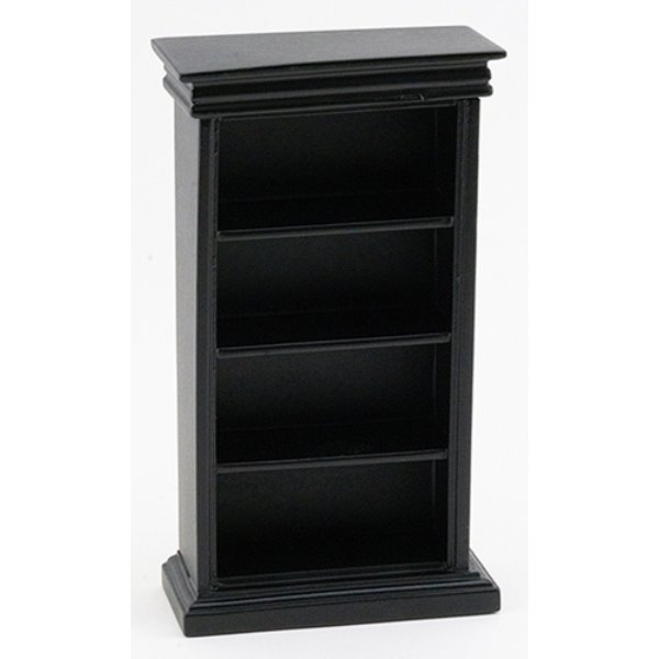 CLA10034 Bookshelf without Books for Dollhouse Miniature - Black