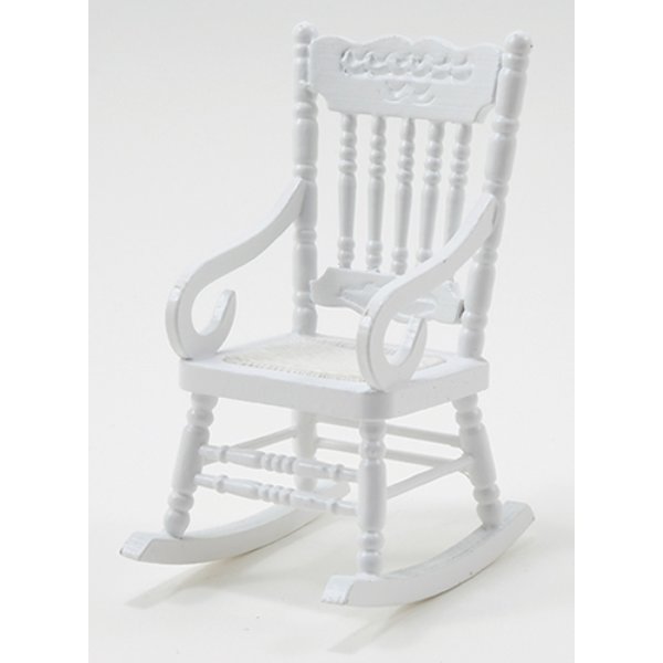 CLA10117 Gloucester Rocker for Dollhouse Miniature - White