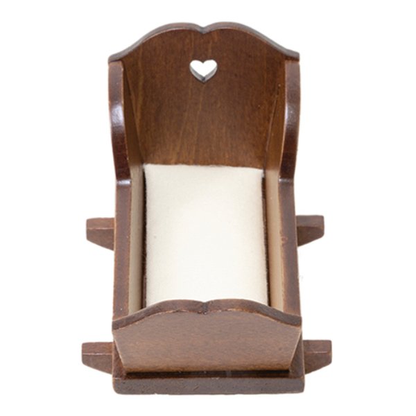 CLA10503 Cradle for Dollhouse Miniature - Walnut