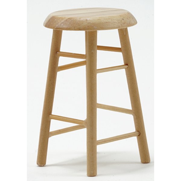 CLA10590 2 in. Bar Stool for Dollhouse Miniature - Oak