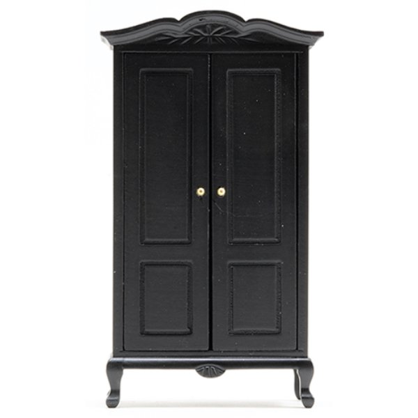 CLA10936 Wardrobe for Dollhouse Miniature - Black