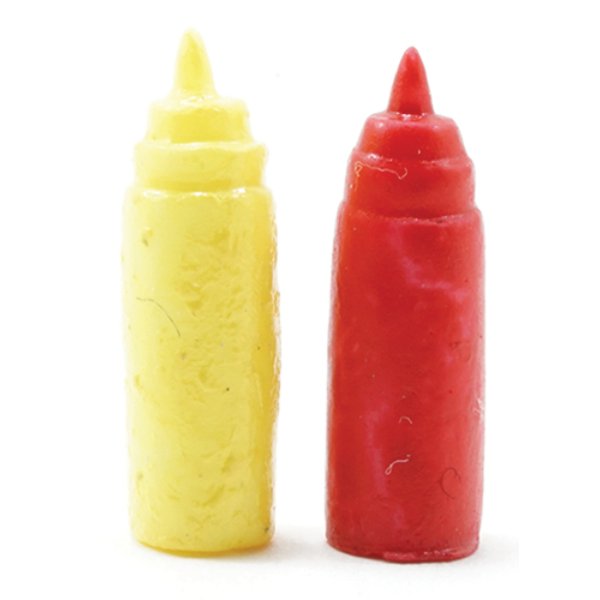 IM65023 Ketchup & Mustard Dispenser for Dollhouse Miniature