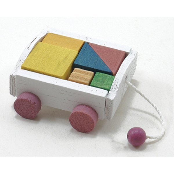 IM65201 Wagon with Blocks for Dollhouse Miniature