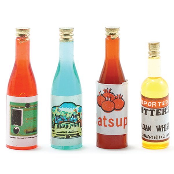IM65328 Bottle Set for Dollhouse Miniature - 4 Piece