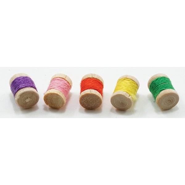 IM65443 Spools of Thread for Dollhouse Miniature - 5 Piece