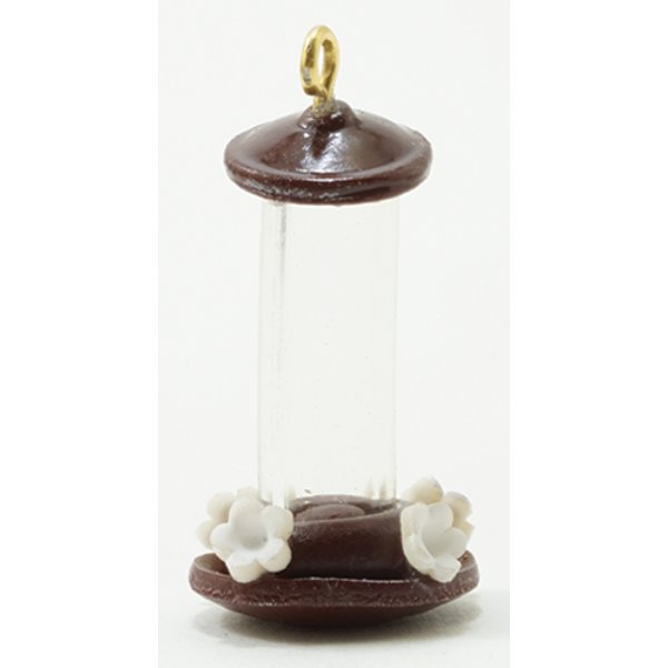 IM65622 Humming Bird Feeder for Dollhouse Miniature - Dark Red