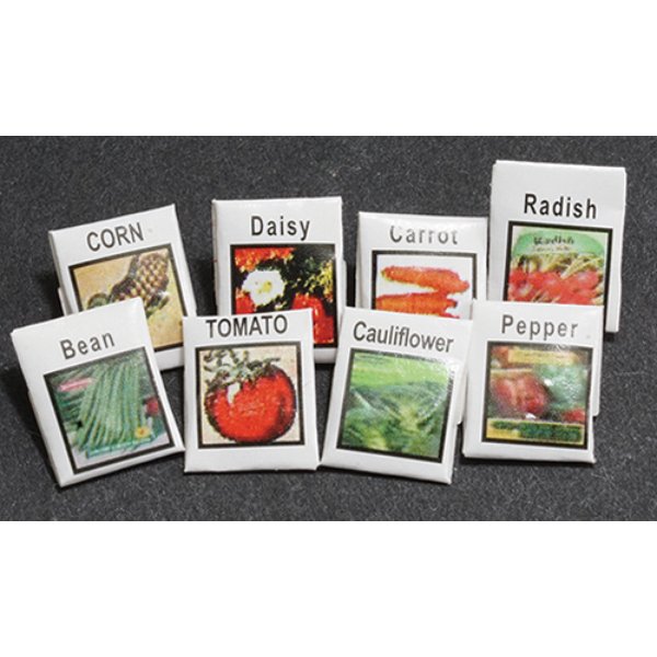 IM65660 Seed Packets for Dollhouse Miniature - 8 Piece