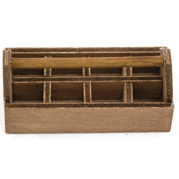 IM66021 Garden Tool Carrier for Dollhouse Miniature - Walnut