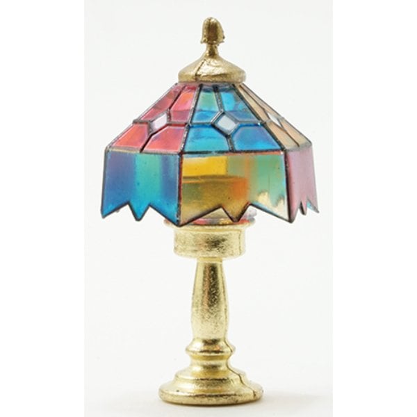 IM66120 Non-Working Tiffany Table Lamp for Dollhouse Miniature
