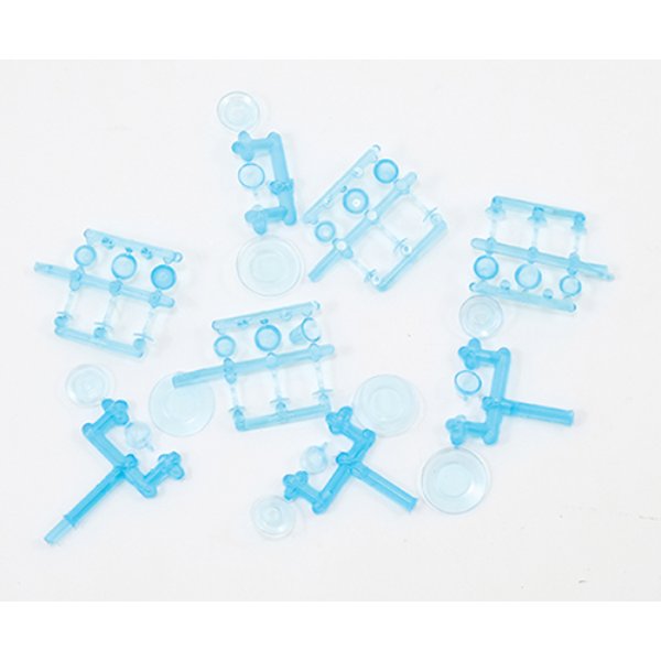 CB99-110B 4 Place Blue Dishes & Stemware Kit for Dollhouse Miniature - 24 Piece