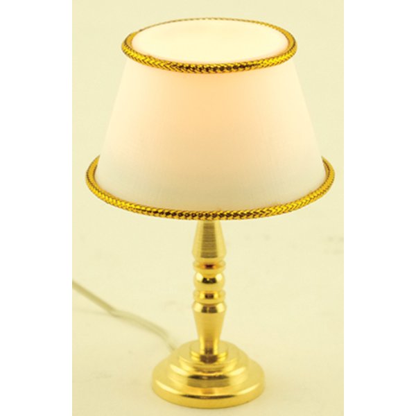 MH618 Table Lamp for Dollhouse Miniature - Gold Base