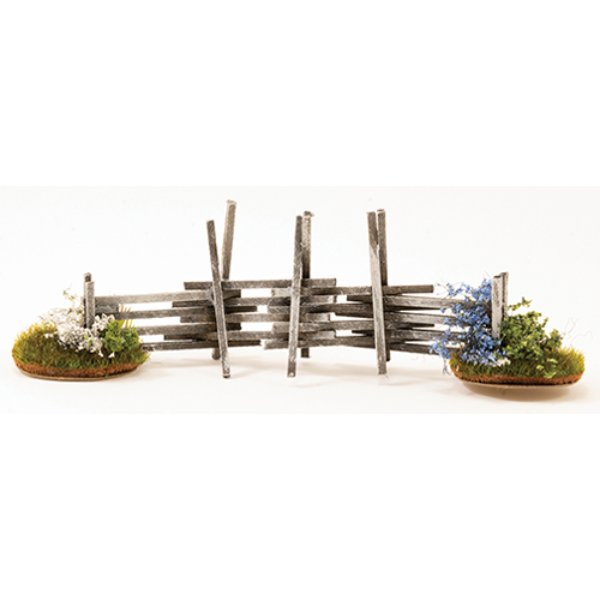 CA0394 Cedar Fence with Flowers for Dollhouse Miniature