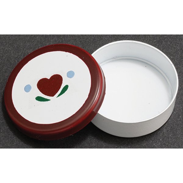 IM65626 Round Tin for Dollhouse Miniature - Heart Design