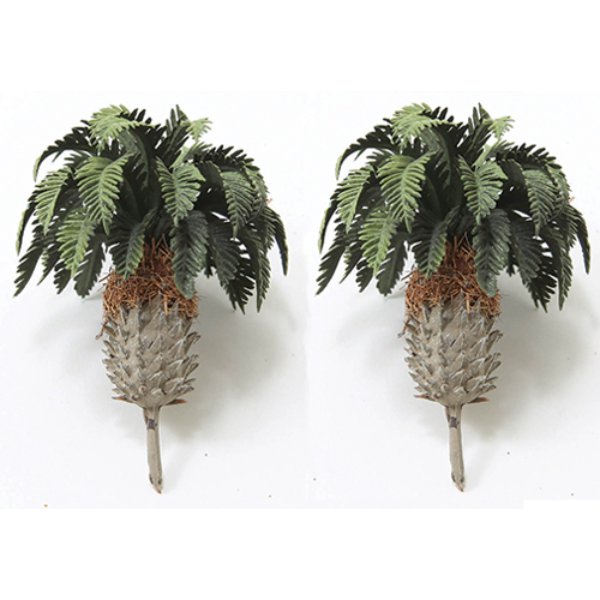 CA0550 2 in. Tall Sago Palm Tree for Dollhouse Miniature - 2 Piece