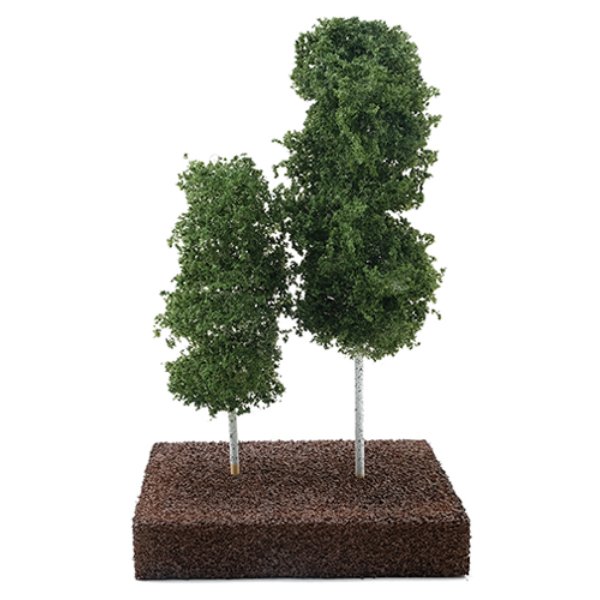 CA0577 6 & 9 in. Green Aspen Grove Tree on Spike for Dollhouse Miniature