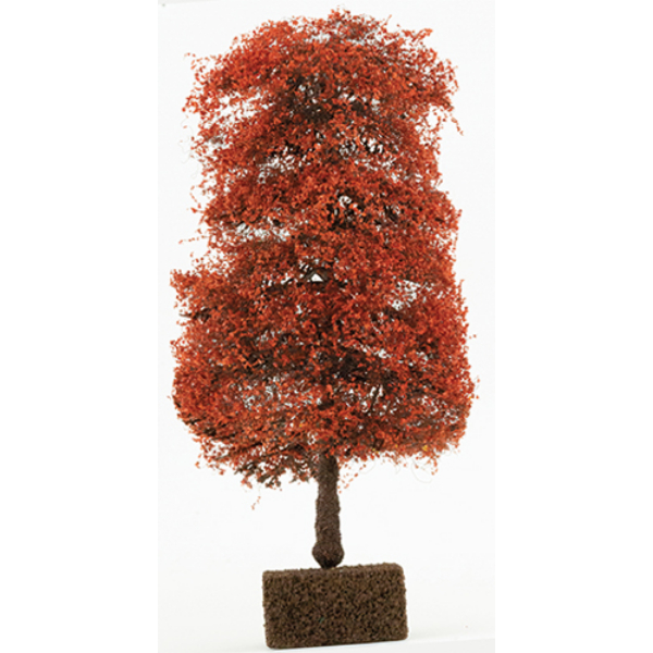 CA3534 8 in. Maroon Oriental Red Maple Tree on Spike for Dollhouse Miniature