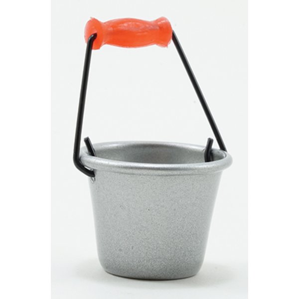 IM65671 Silver Bucket for Dollhouse Miniature