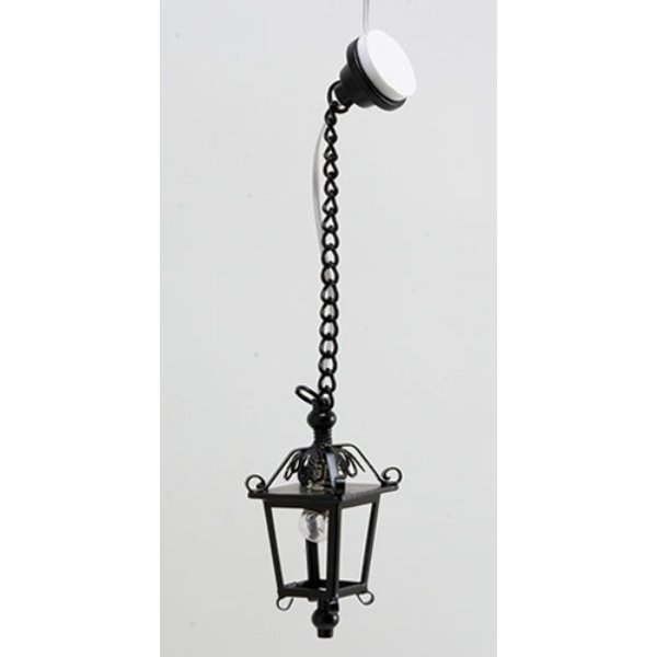 MH15010 12V Lantern Hanging Lamp for Dollhouse Miniature - Black