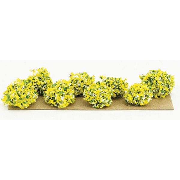 CA0200 0.75 in. Yellow Border Plants for Dollhouse Miniature - 8 Piece