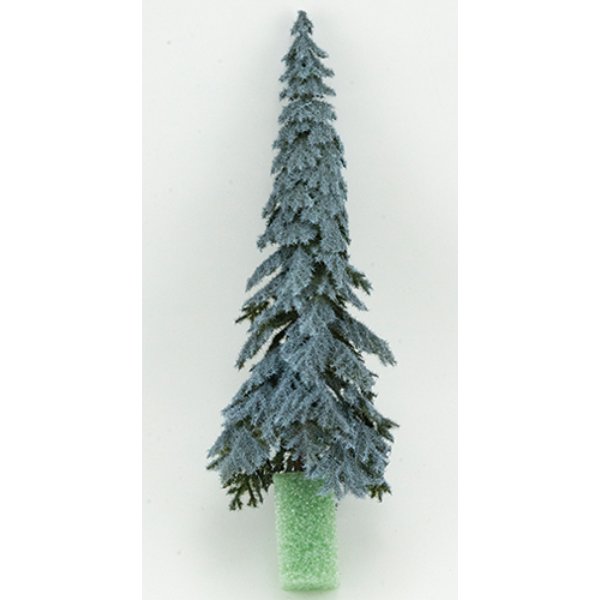CA0539 8 in. Eastern Blue Spruce Tree on Spike for Dollhouse Miniature
