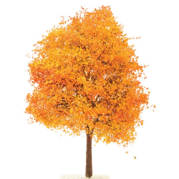 CA2501 6 in. Red & Orange Autumn Tree on Spike for Dollhouse Miniature