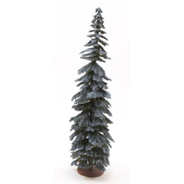 CAST0112 12 in. Tall Spruce Tree on Disc Base for Dollhouse Miniature, Blue