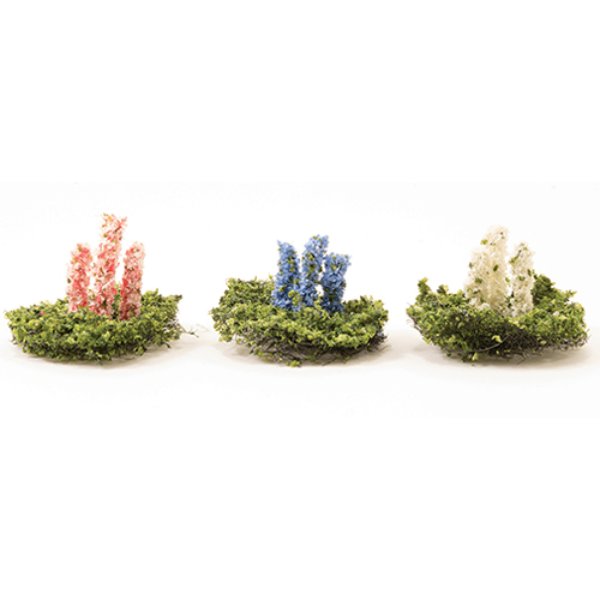 CA0290 Hollyhock Set for Dollhouse Miniature - 3 Piece