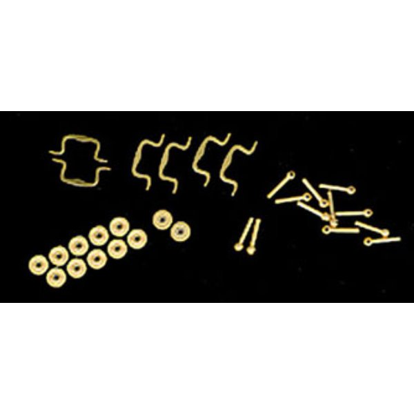 BLD103 Bail Drawer Pull with Round Backplate for Dollhouse Miniatures - 6 Piece