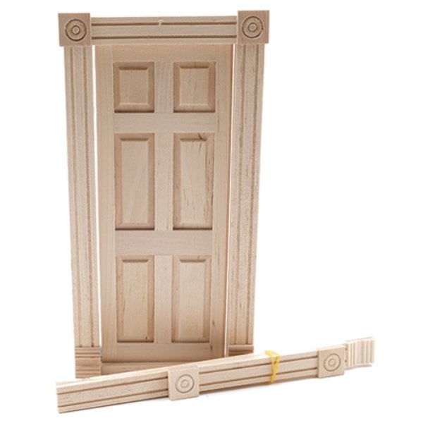 CLA76025 Traditional 6-Panel Interior Door for Dollhouse Miniature