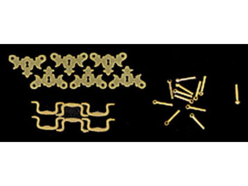 BLD99 6-Chippendale Escutcheons with Drawer Pull for Dollhouse Miniatures