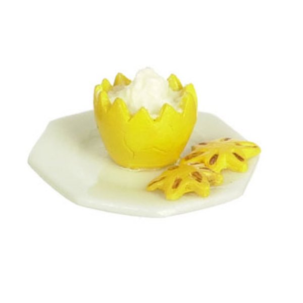 FCA2065 Grapefruit Custard for Dollhouse Miniature - 3 Piece