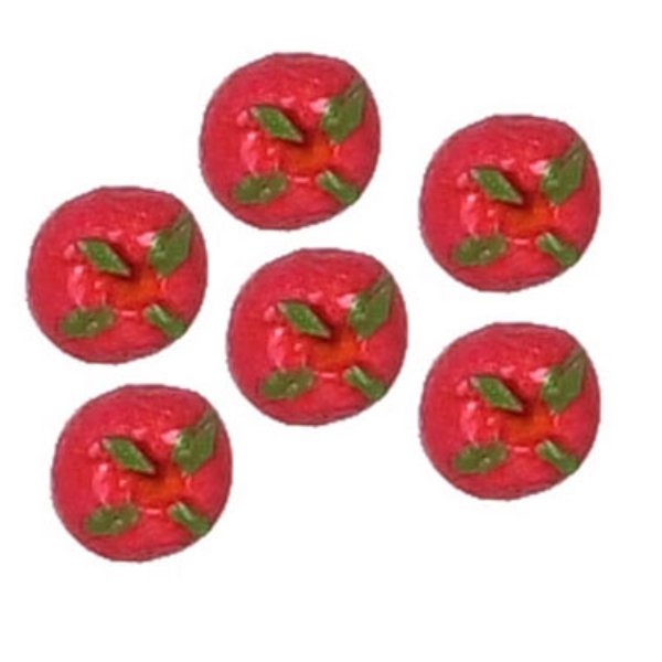 FCA2492 Tomato for Dollhouse Miniature - 6 Piece