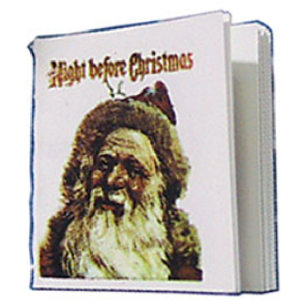 CAR1298 Night Before Christmas Readable Book for Dollhouse Miniature