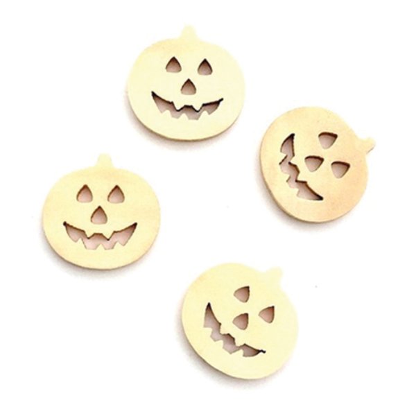 CLD502 Wood Pumpkins for Dollhouse Miniature - 4 Piece