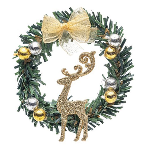CLD6030 Reindeer Wreath for Dollhouse Miniature