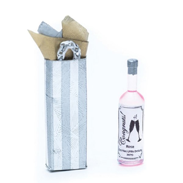 CLD703 Wedding Wine Gift for Dollhouse Miniature
