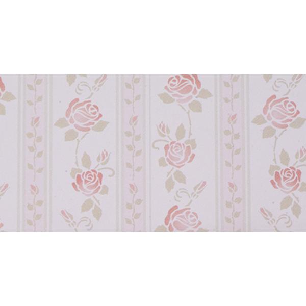 BP1ED114 Marthas Rose Wallpaper for Dollhouse Miniature - 6 Piece