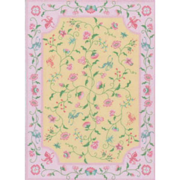 BPRG132 Papillon Raspberry Rug for Dollhouse Miniature