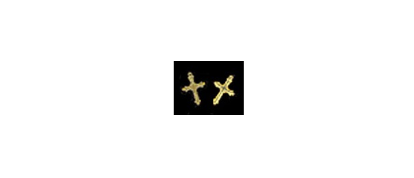 CAT3A Brass Ornate Cross for Dollhouse Miniature, 2 Piece