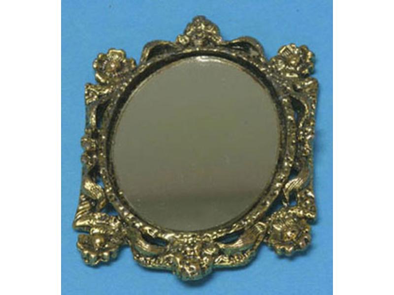 CAR0299G Mirror in Gold Frame for Dollhouse Miniatures - Assorted Frame