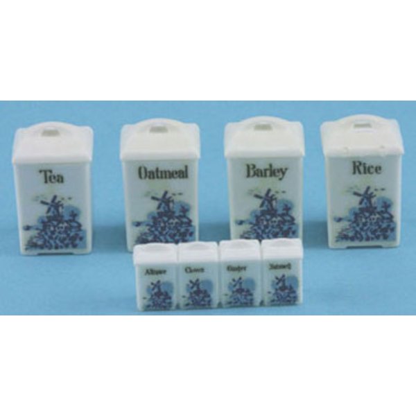 CB154 Delft Canisters for Dollhouse Miniature